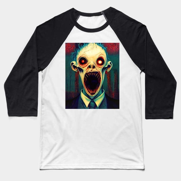 Forest Monster Halloween Design Baseball T-Shirt by Edongski303 Teepublic Merch